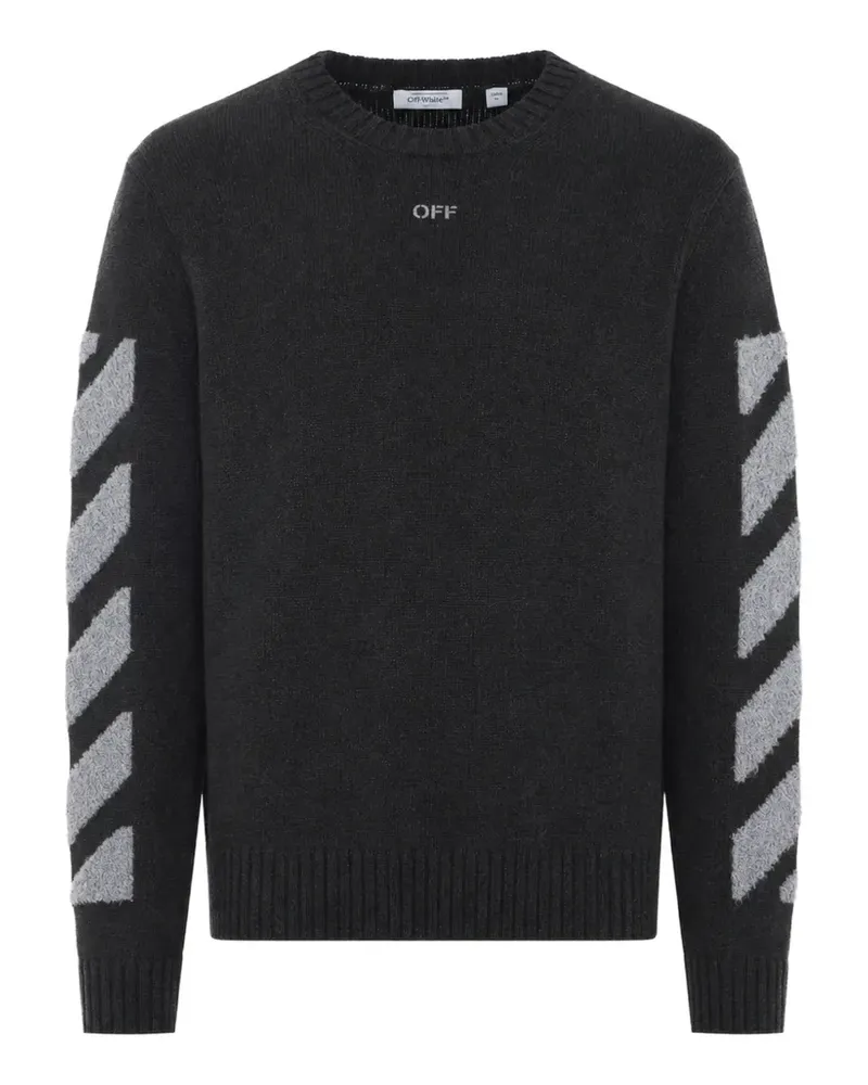OFF-WHITE Diagonals Rundhalsausschnitt - Schwarz Schwarz