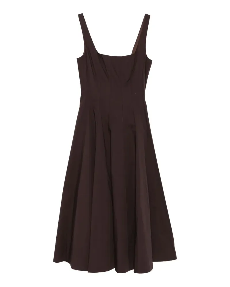 STAUD Wells square-neck midi dress - Braun Braun