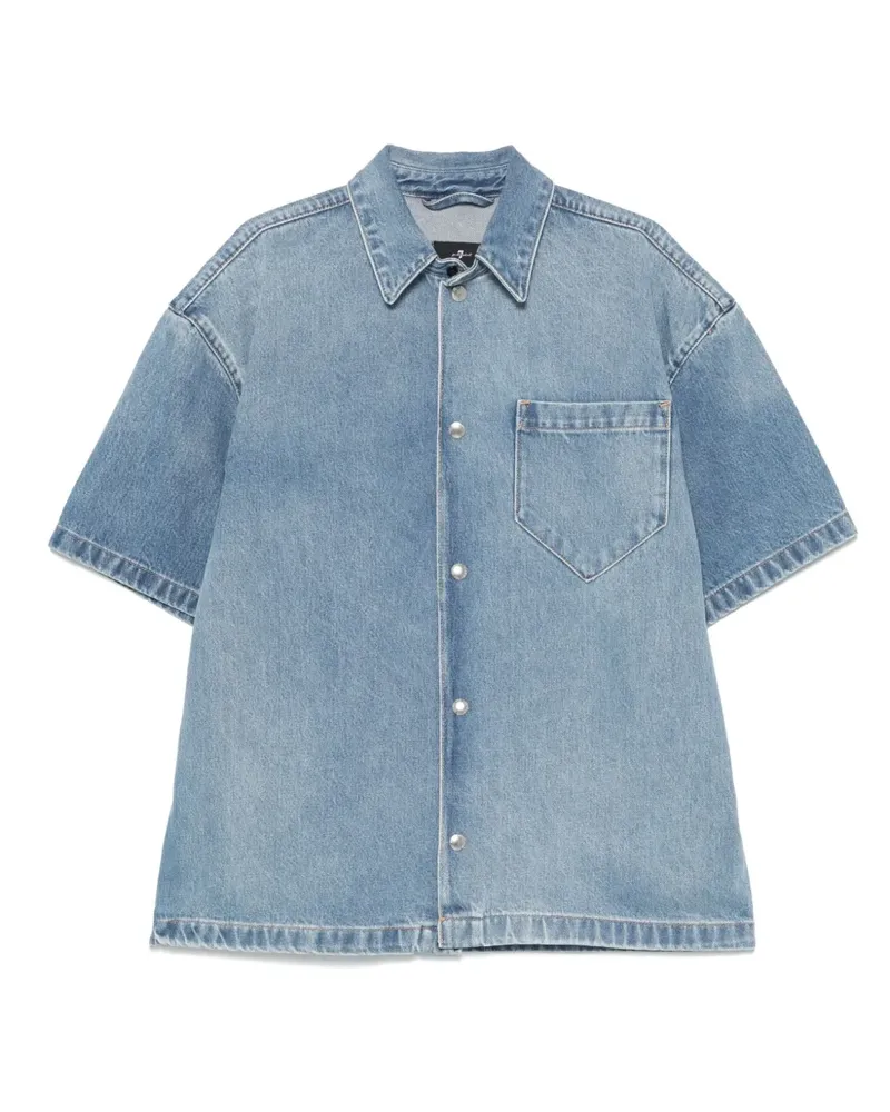 7 for all mankind Mason Hemd - Blau Blau
