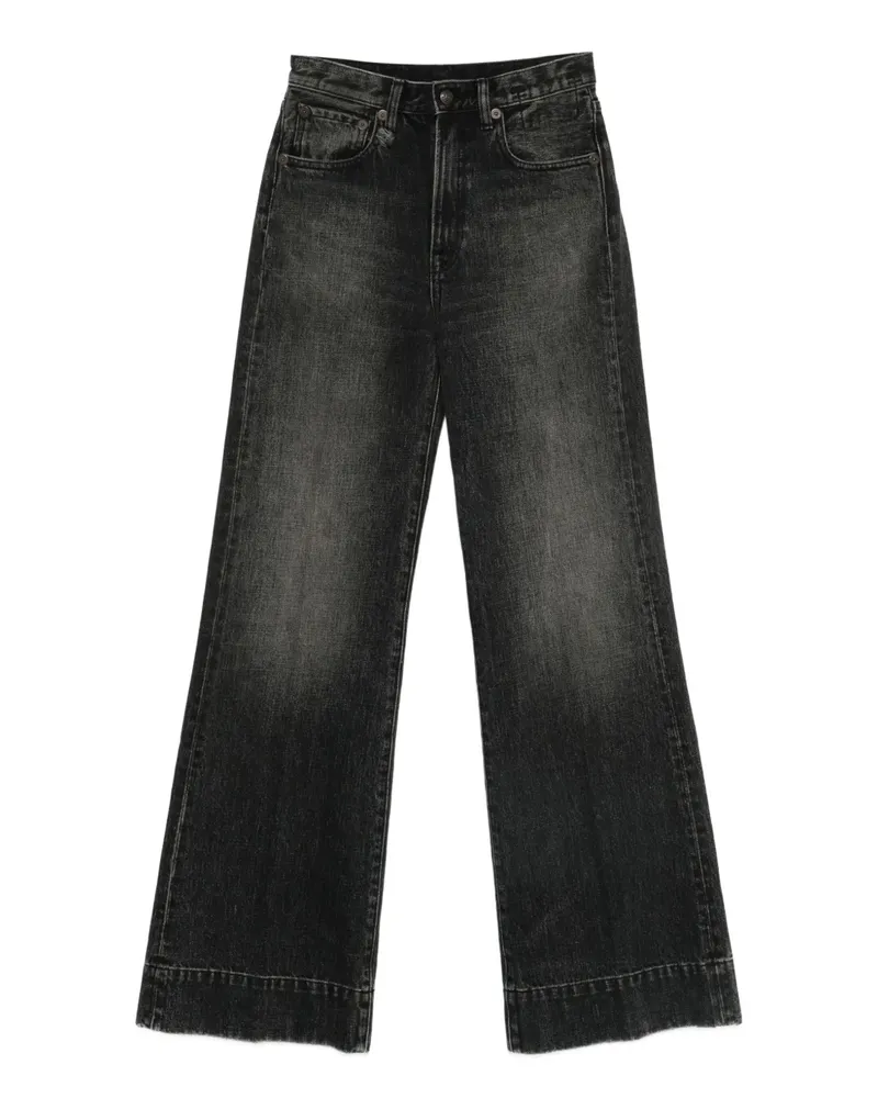 R13 Ausgeblichene Jeans - Schwarz Schwarz