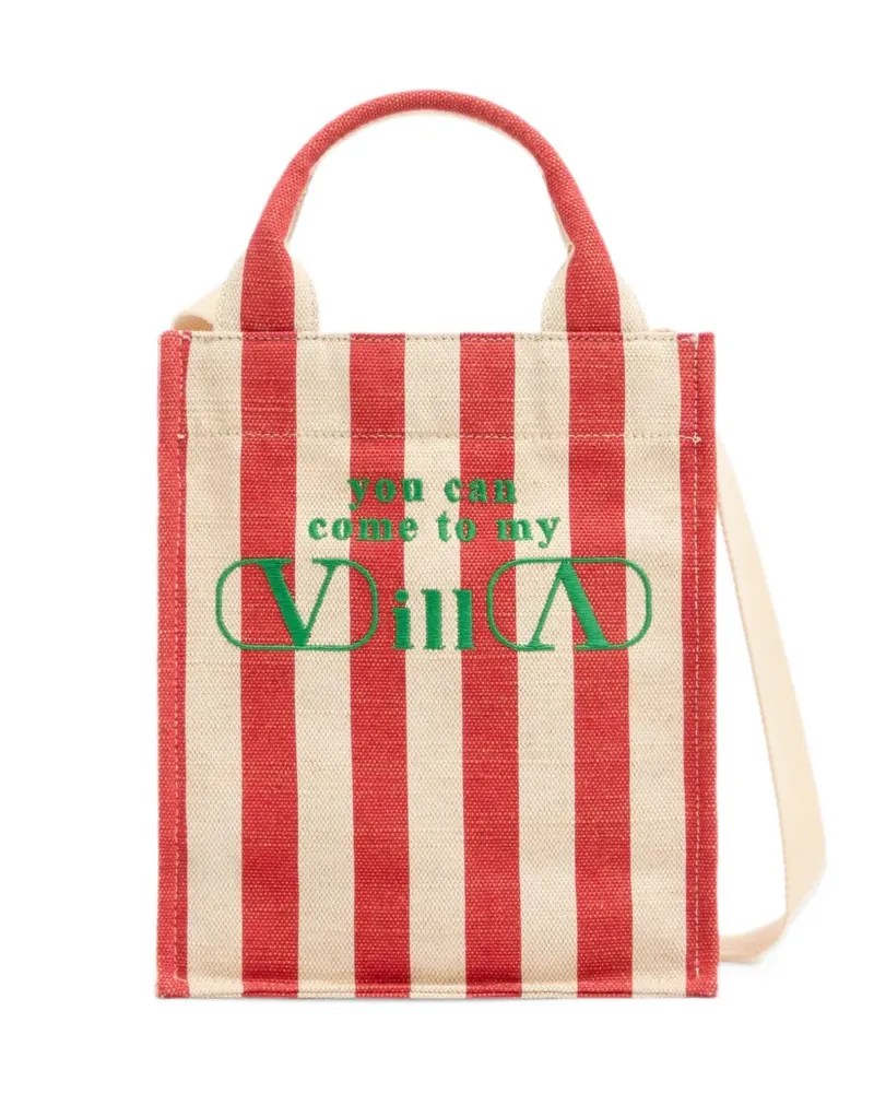 Valentino Garavani Mini Tote Bag aus Baumwoll-Canvas - Rot Rot