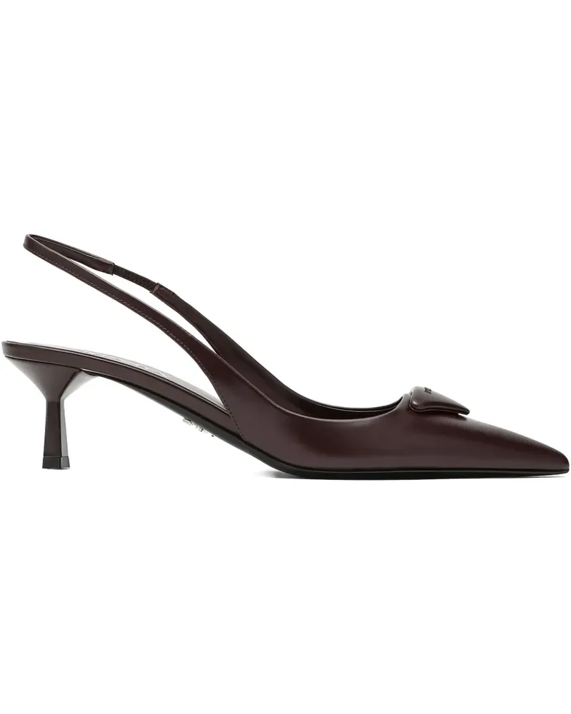 Prada 55mm leather slingback pump - Rot Rot