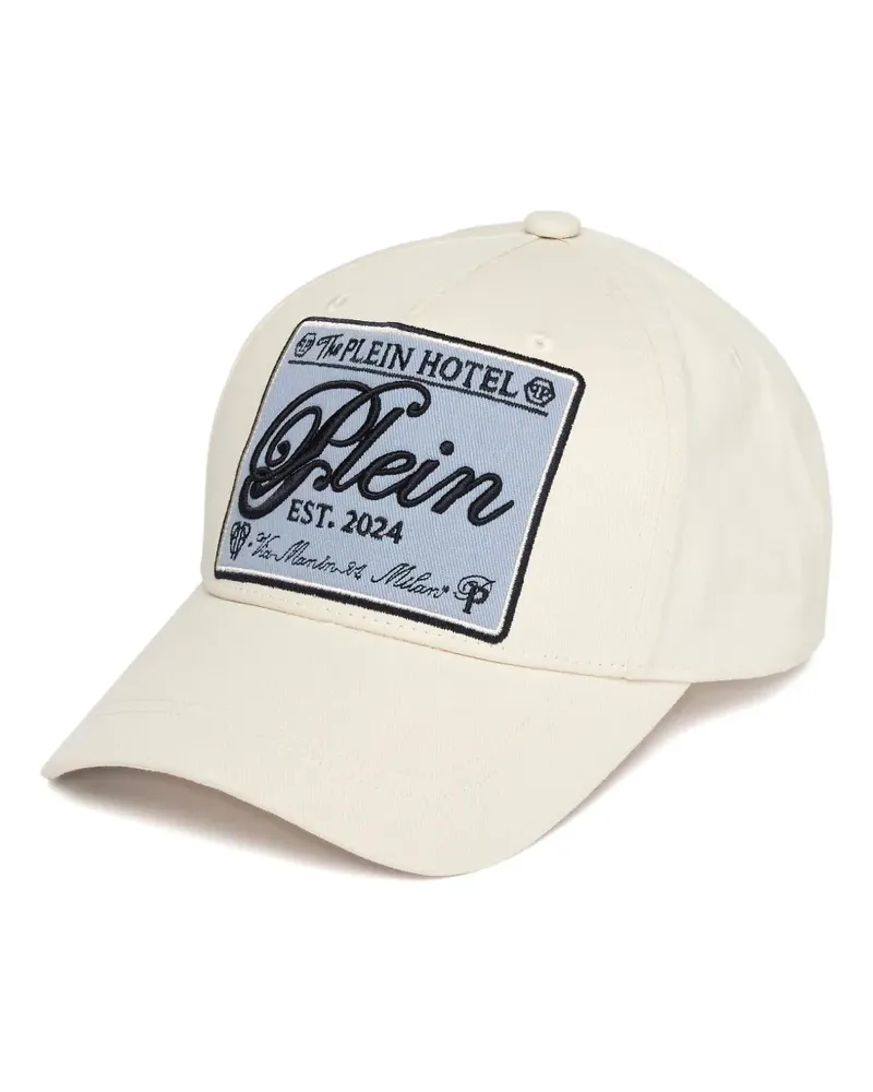 Philipp Plein Baseballkappe mit besticktem Patch - Nude Nude