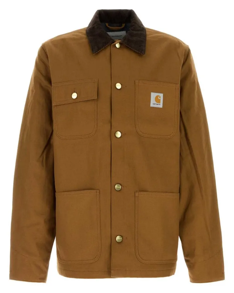 Carhartt WIP Michigan Hemdjacke mit Logo - Braun Braun