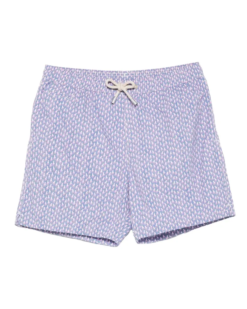 MC2 Saint Barth Lighting Micro octopus-print swim shorts - Blau Blau