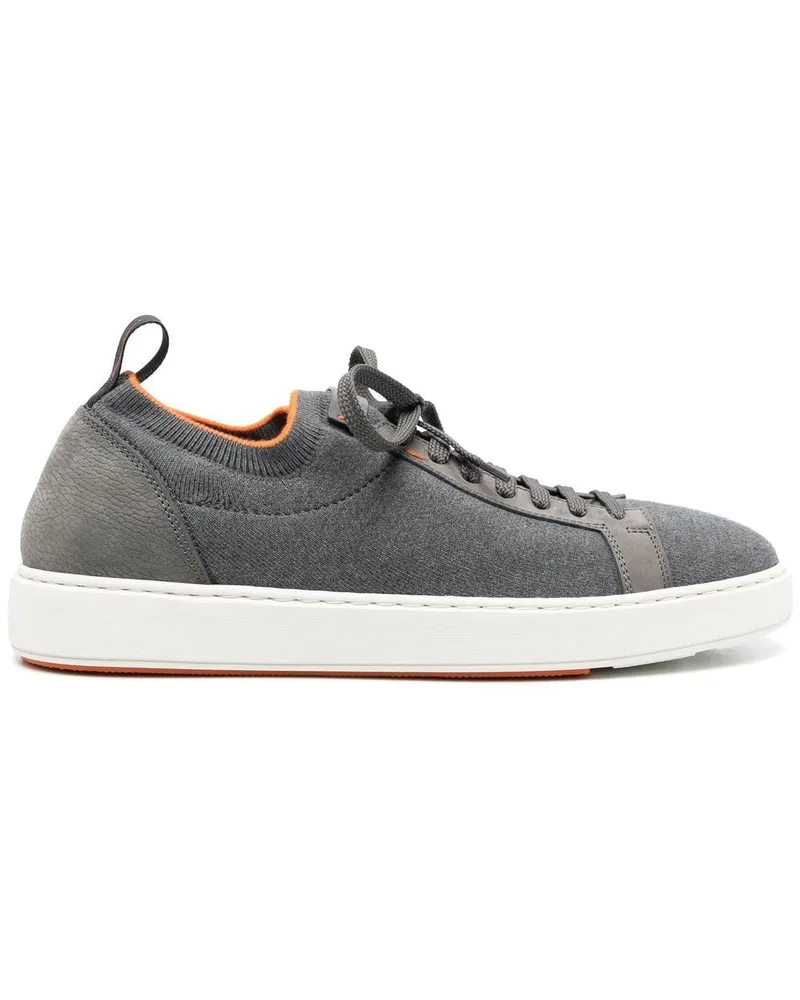 Santoni Sock-Sneakers mit Kontrastrand Grau