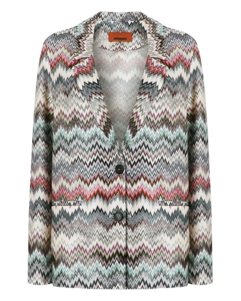 Missoni Sakko mit Zickzackmuster - Weiß Weiß
