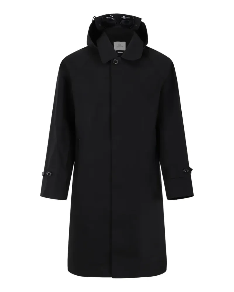 C.P. Company x Mackintosh Goggle-detail hooded coat - Schwarz Schwarz