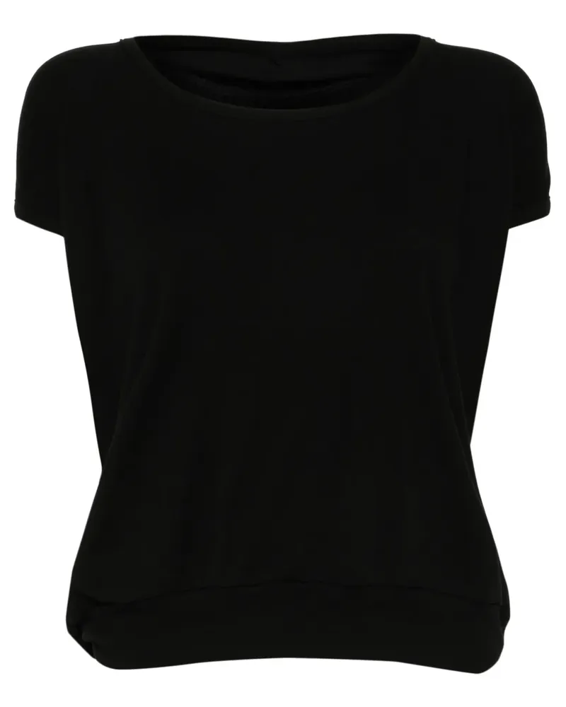 Yohji Yamamoto Oberteil aus Baumwolle - Schwarz Schwarz