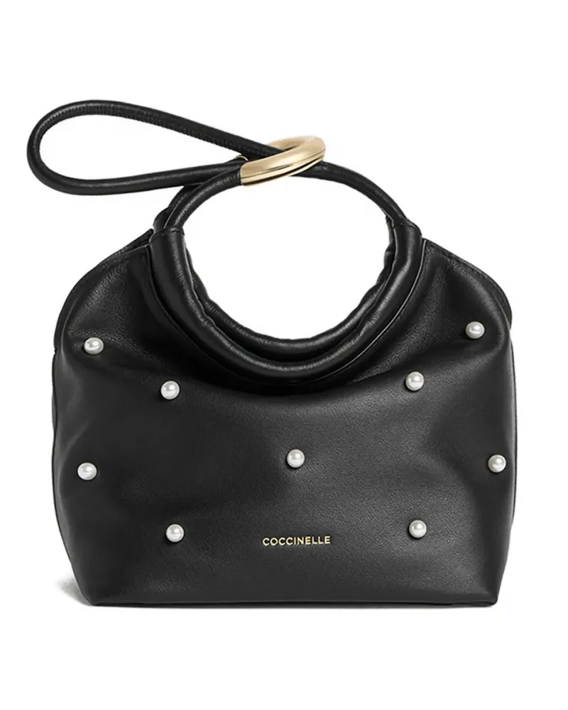 Coccinelle small Finn embellished tote bag - Schwarz Schwarz