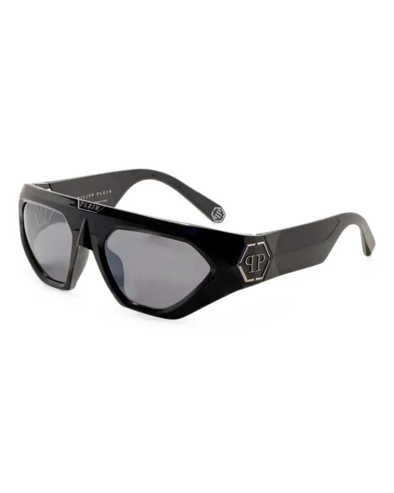 Philipp Plein geometric-frame sunglasses - Schwarz Schwarz