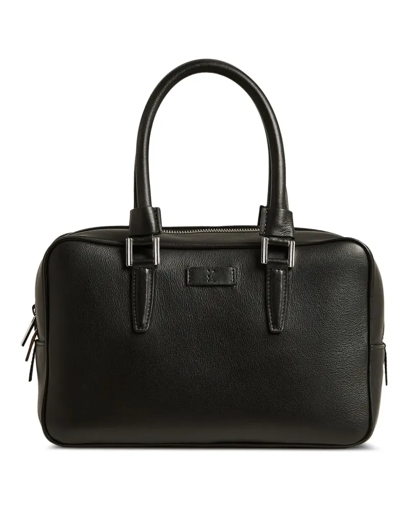 Kiton Kiss Tote Bag aus gekörntem Leder - Schwarz Schwarz