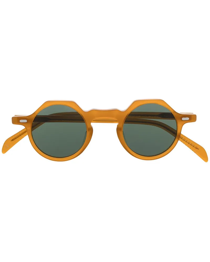 Lesca Brille mit rundem Gestell - Braun Braun