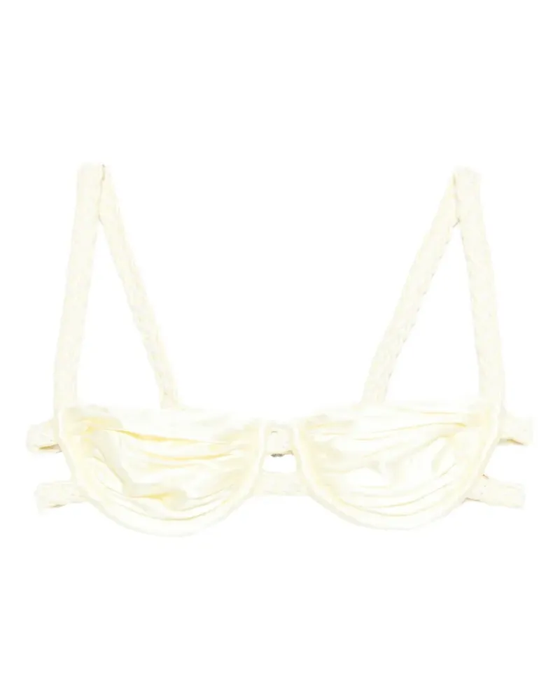Isa Boulder weave strap bikini top - Gelb Gelb