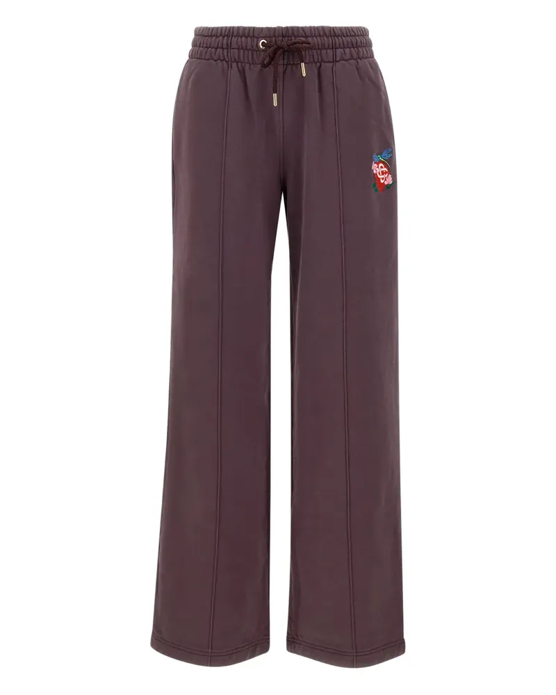 Casablanca Paris embroidered-logo drawstring track pants - Violett Violett