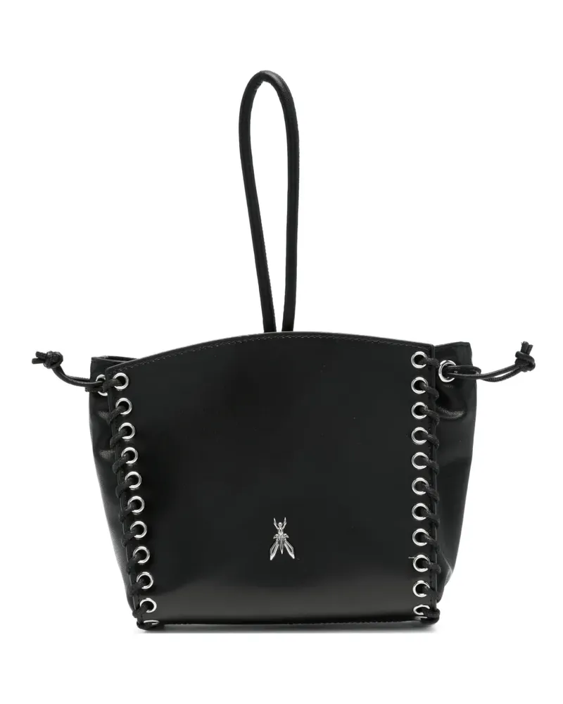 Patrizia Pepe Clutch mit Schnürung - Schwarz Schwarz