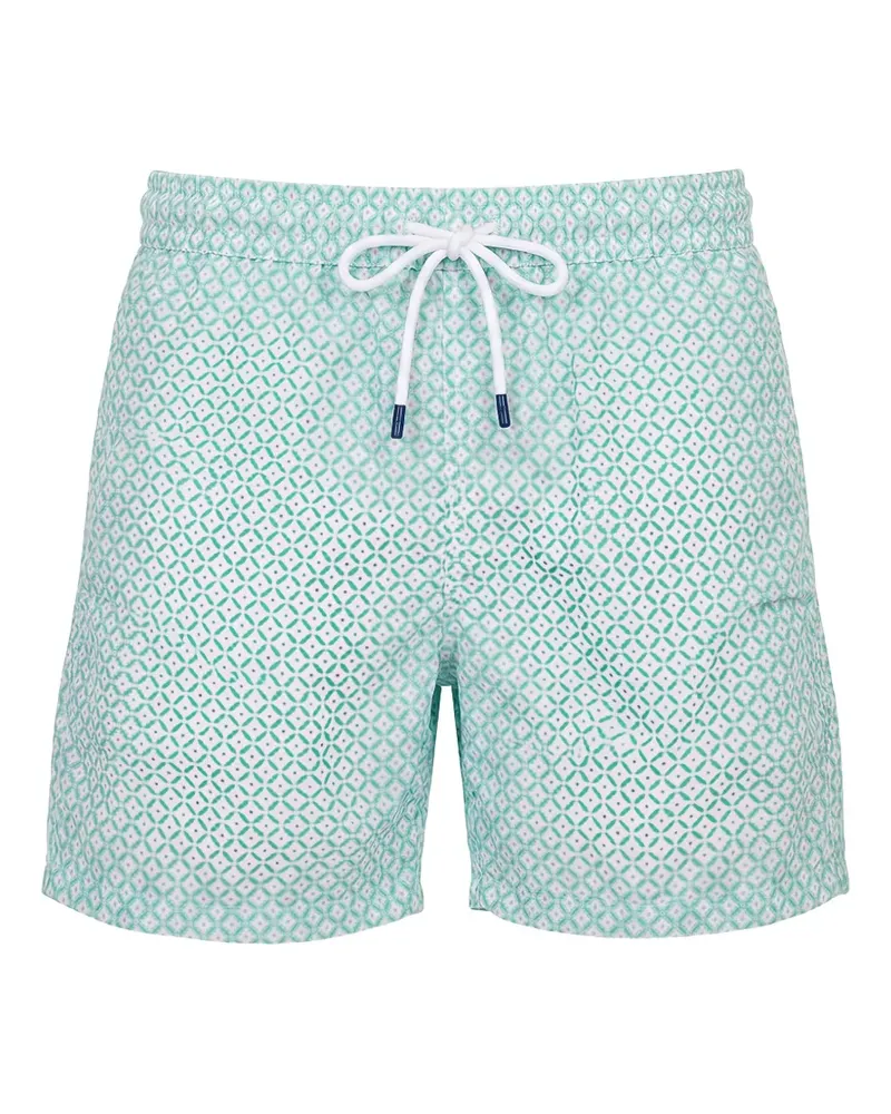 Fedeli Badeshorts mit geometrischem Print - Grün Grün