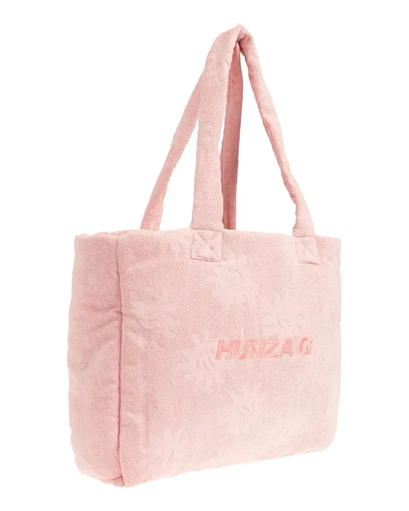 Hunza G Sunny towelling tote beach bag - Rosa Rosa