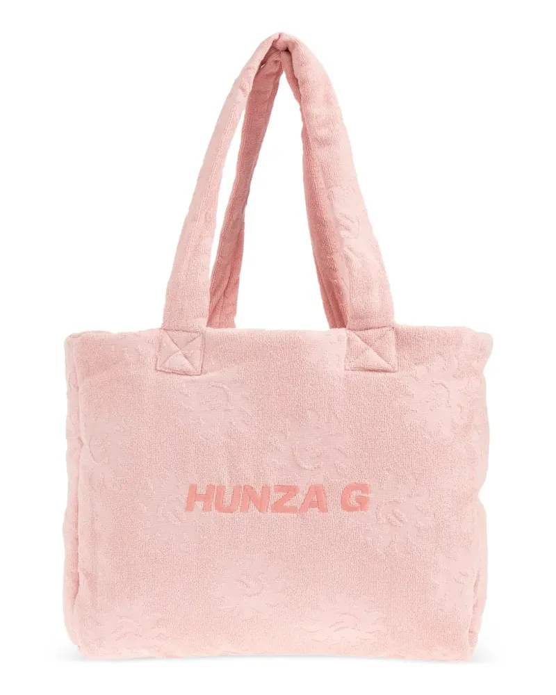 Hunza G Sunny towelling tote beach bag - Rosa Rosa