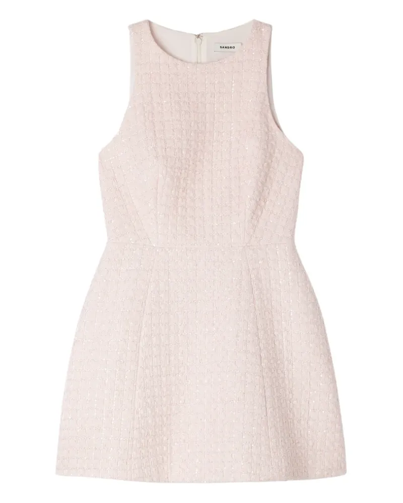 Sandro Tweed-Minikleid mit Pailletten - Rosa Rosa