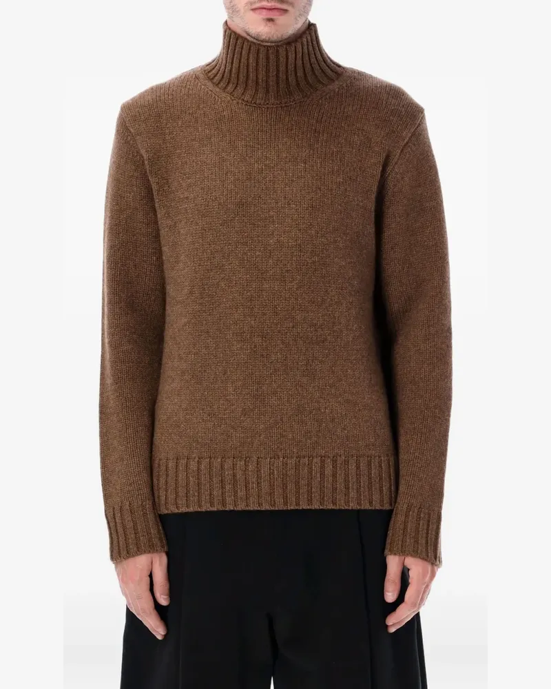Studio Nicholson Gerippter Rollkragenpullover - Braun Braun