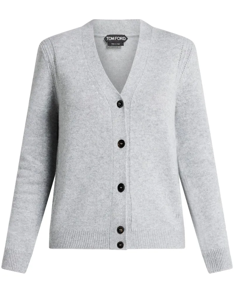 Tom Ford Kaschmircardigan mit V-Ausschnitt - Grau Grau