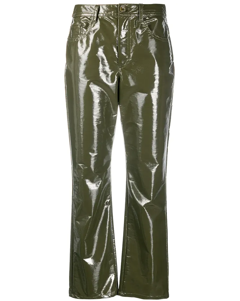 Vivetta Beschichtete Cropped-Hose - Grün Grün