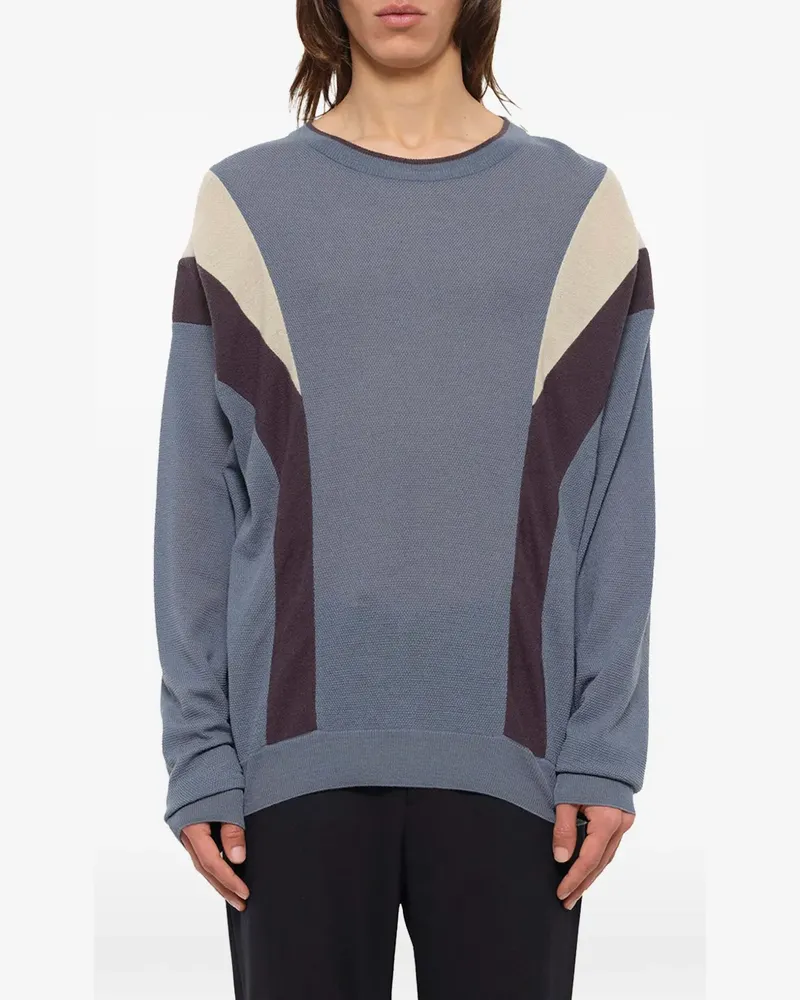Wooyoungmi Sweatshirt in Colour-Block-Optik - Blau Blau