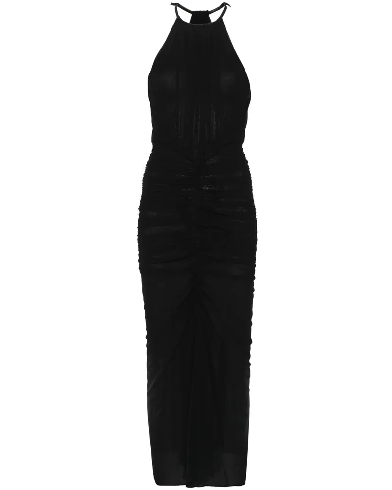 Thierry Mugler Gerafftes Maxikleid - Schwarz Schwarz
