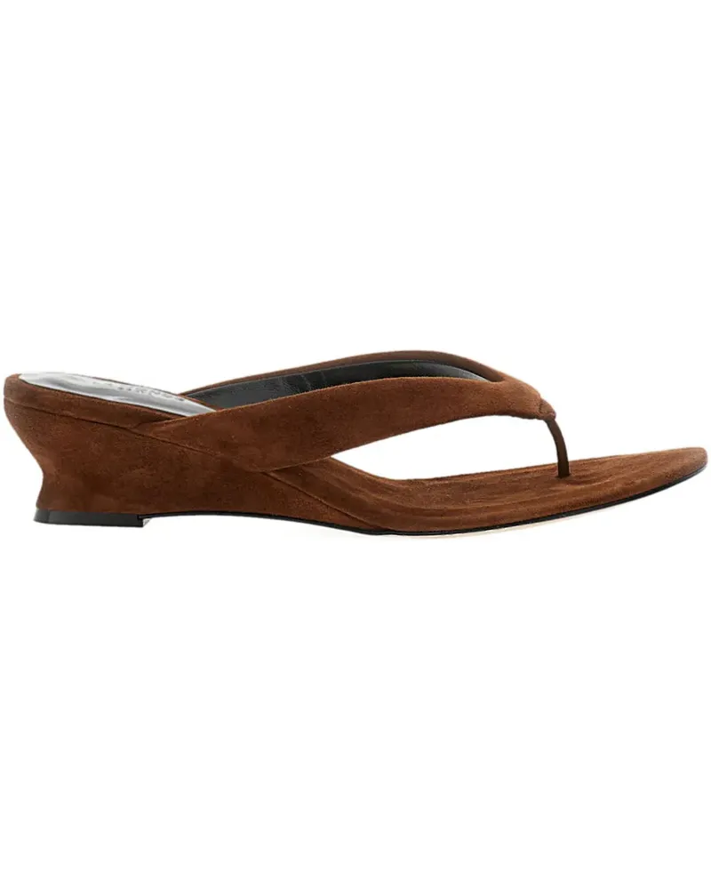 Le Monde Béryl thong-strap wedge sandals - Braun Braun