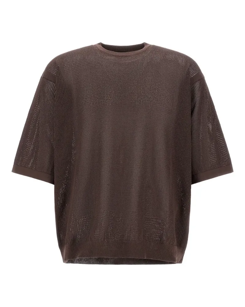 Herno crew-neck T-shirt - Braun Braun