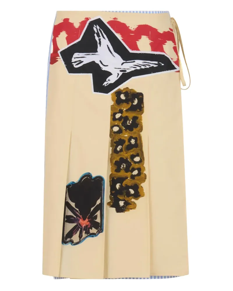 Marni Rock mit grafischem Print - Nude Nude