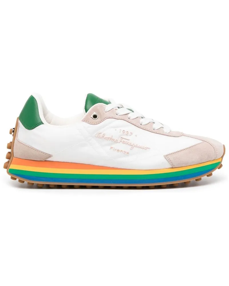 Ferragamo Iggy Sneakers mit Regenbogen-Sohle - Mehrfarbig Mehrfarbig