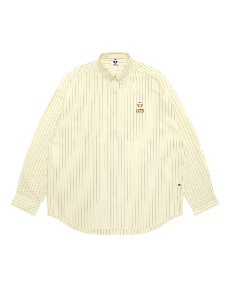 BAPE Hemd mit Logo-Stickerei - Gelb Gelb