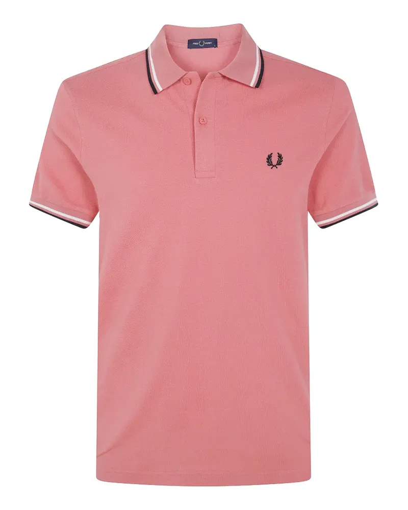 Fred Perry embroidered-logo polo shirt - Rosa Rosa