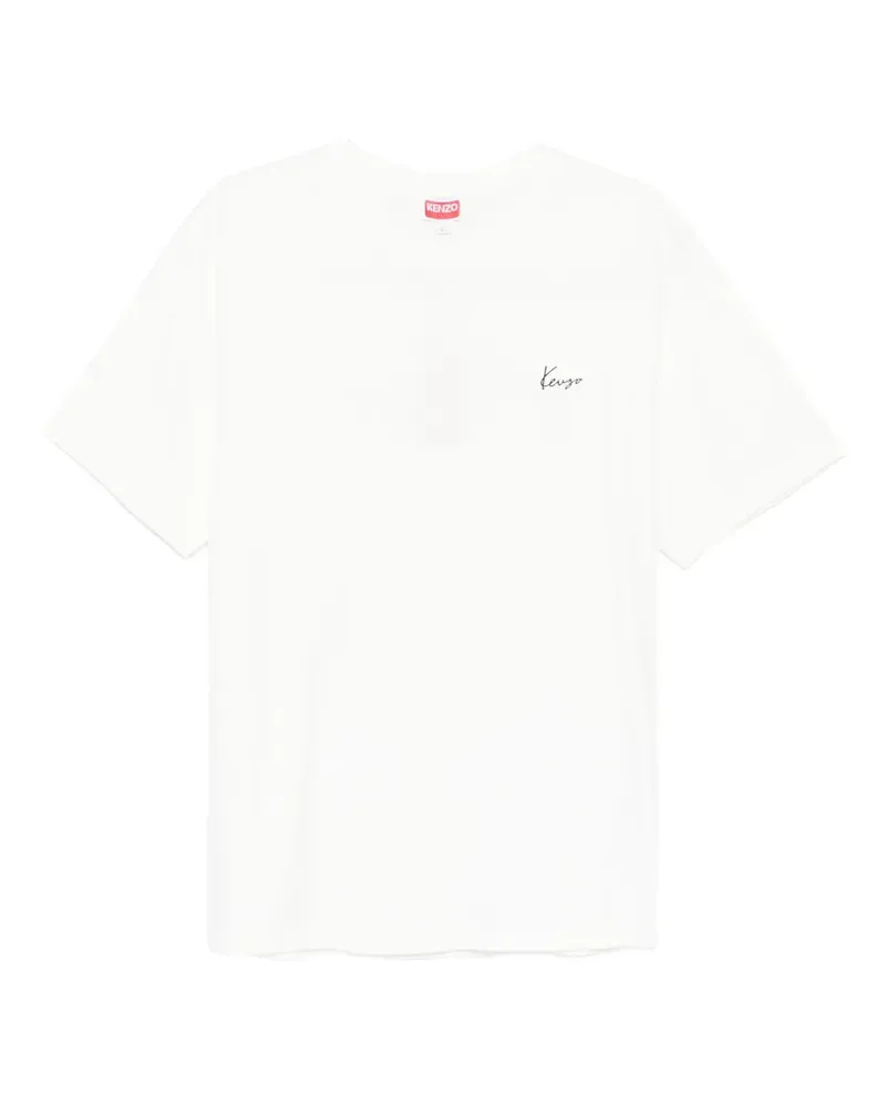 Kenzo T-Shirt mit Blumen-Print - Weiß Weiß