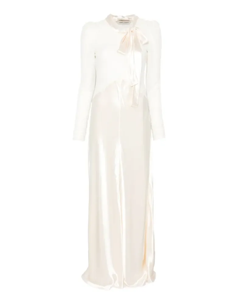 Alberta Ferretti tie lace dress - Nude Nude