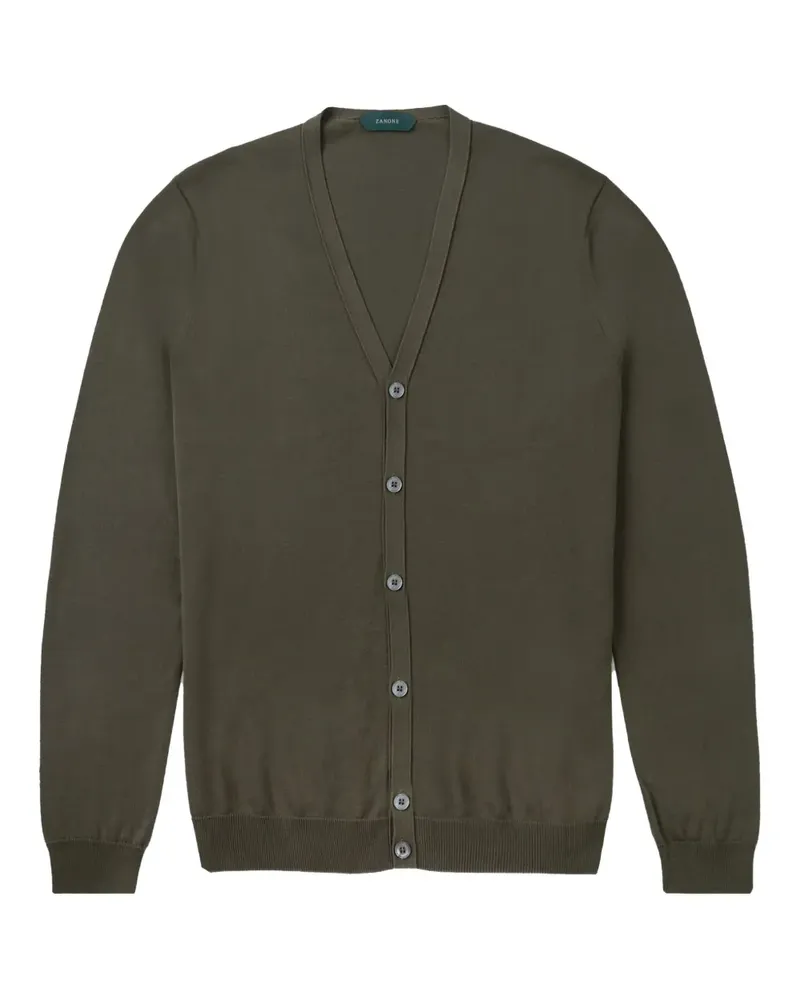 Zanone button cardigan - Grün Grün