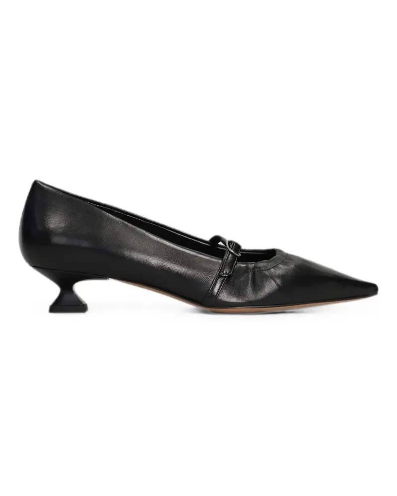 The Seller buckle-strap pointed-toe leather pumps - Schwarz Schwarz