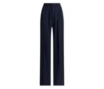 Gestreifte Jody Hose mit Falten - Blau
