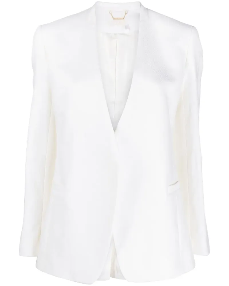 Chloé Leinenblazer mit V-Ausschnitt - Nude Nude
