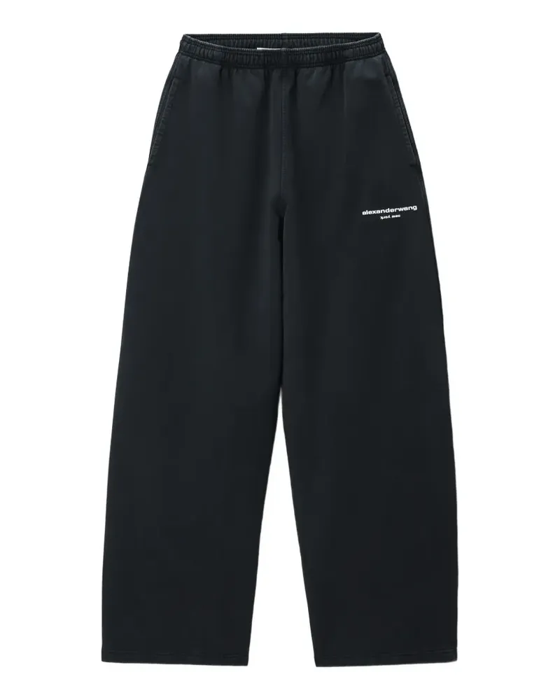 Alexander Wang Lockere Jogginghose mit Logo-Print - Schwarz Schwarz