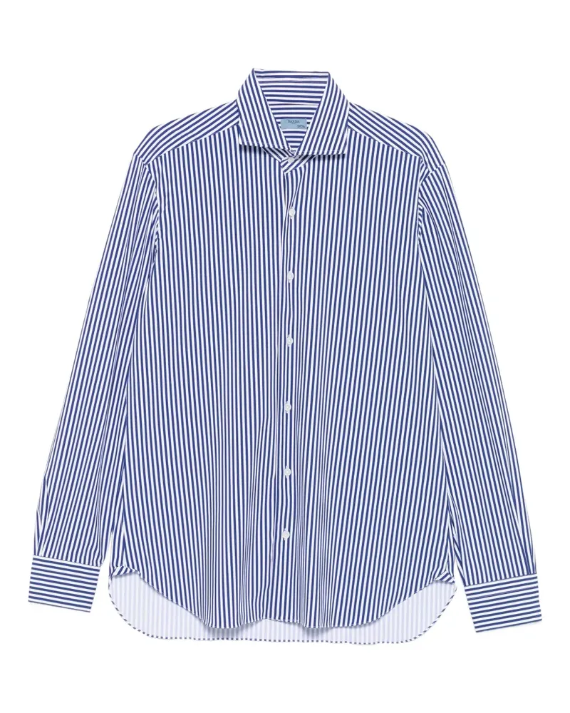 BARBA Gestreiftes Hemd - Blau Blau