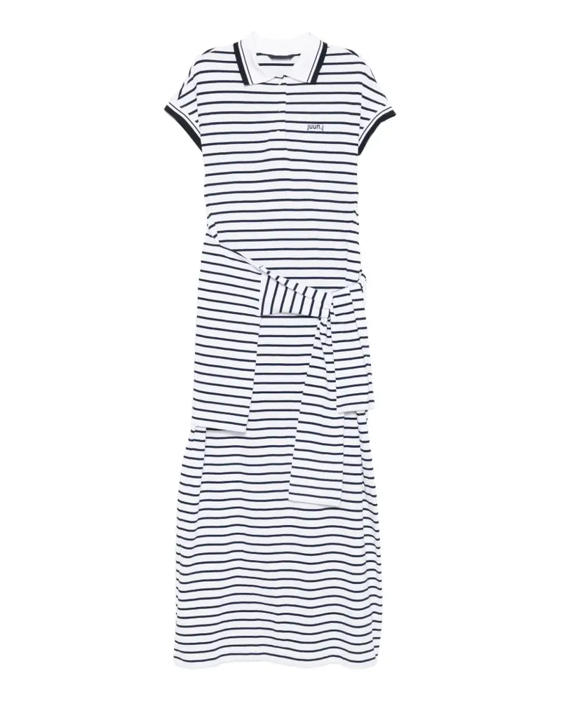 JUUN.J striped midi dress - Weiß Weiß