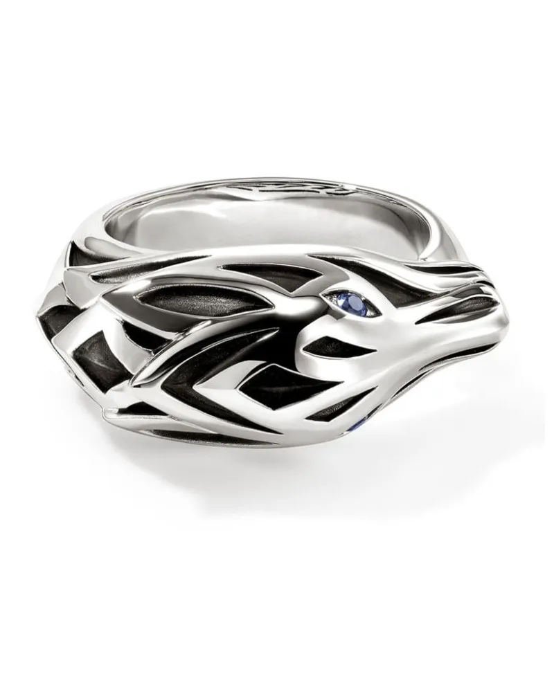 John Hardy Naga Sterlingsilberring mit Saphir Silber