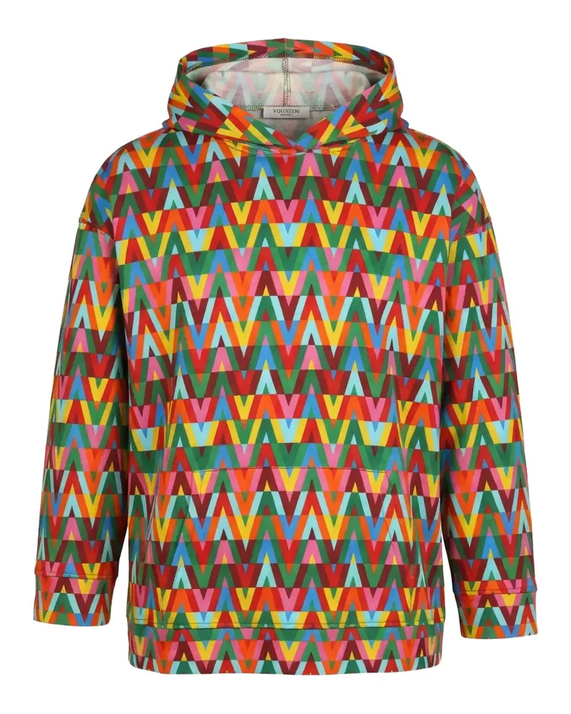 Valentino Garavani Gemusterter Hoodie - Rot Rot