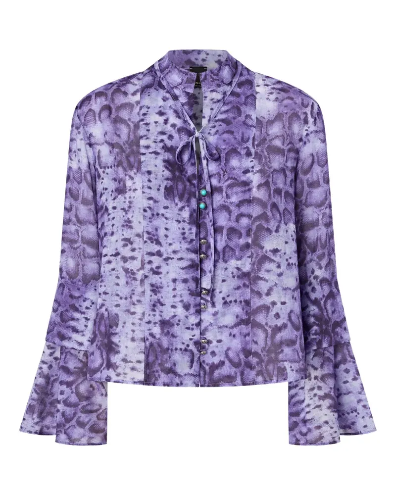Pinko Bluse mit Schlangen-Print - Violett Violett