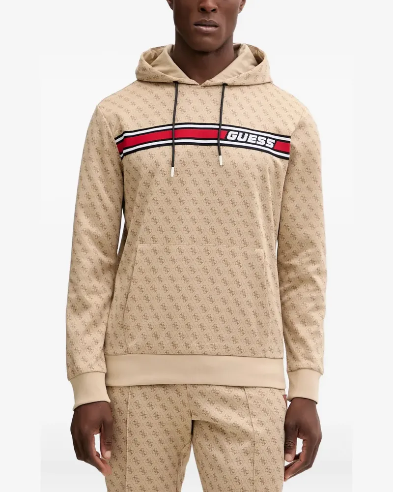 Guess Hoodie mit Monogrammmuster - Nude Nude