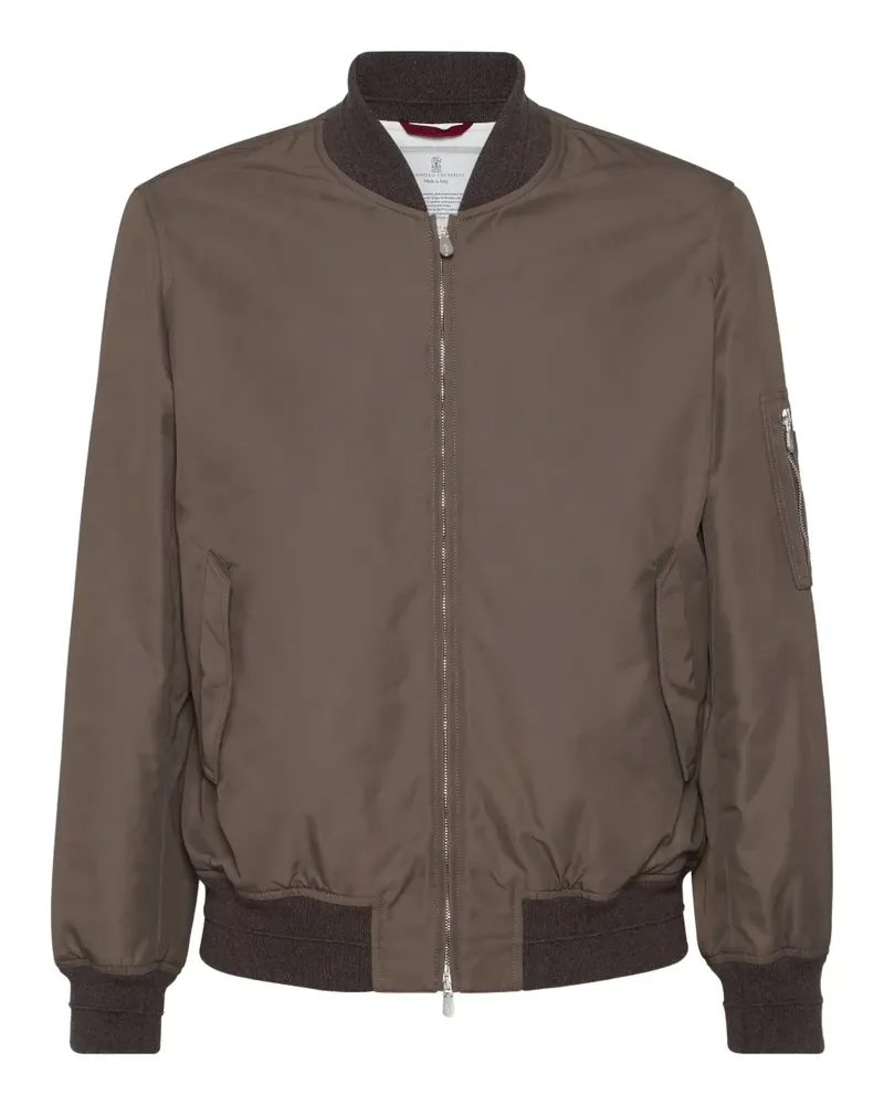 Brunello Cucinelli Bomberjacke mit Reißverschluss - Braun Braun
