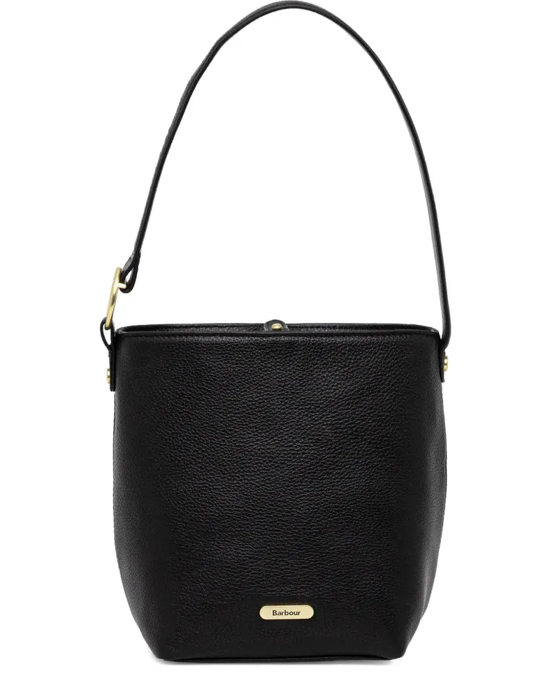 Barbour Cedar leather tote bag - Schwarz Schwarz